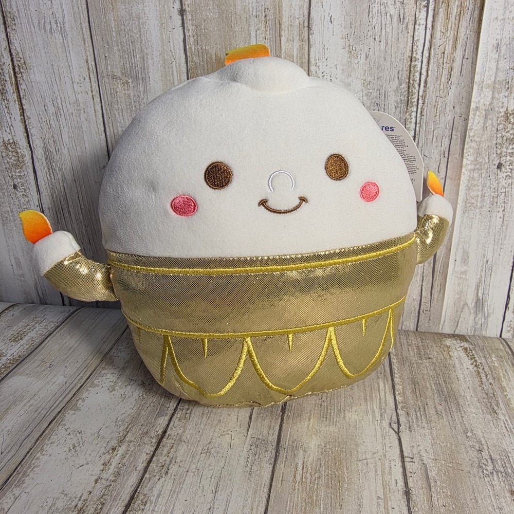 Squishmallows Disney Beauty and the Beast Lumiere 10 Inch Gold Plush NWT - Picture 5 of 7